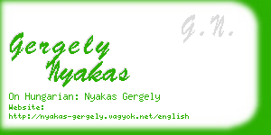 gergely nyakas business card